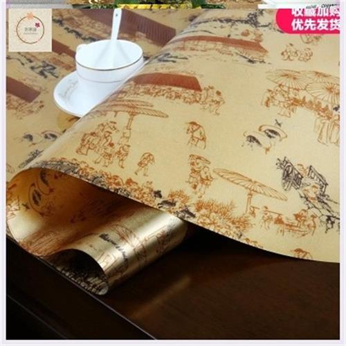新品防水桌套PVC圆桌布塑料台A布黑色餐桌布定做大圆桌垫转盘套富