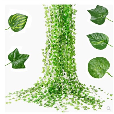 极速Artificial Plants Home Decor Green Silk Hanging viZnes F
