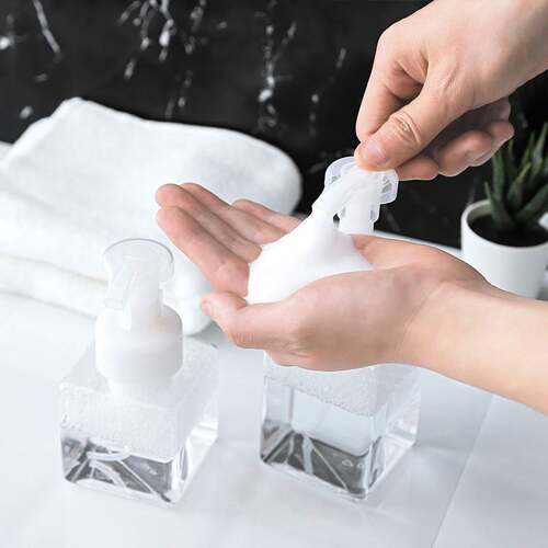 极速Moubsse bubble bottle, foam hand washing liquid bottle p