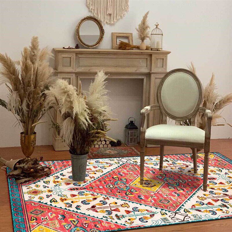 极速Retro Turkish Styqle Carpet and Rug Ethnic Persian Geome
