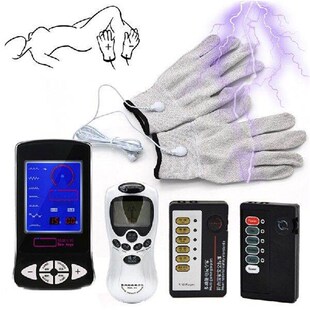极速Electric ock Fiber Sarung Tangan ENlectro ock Pijat