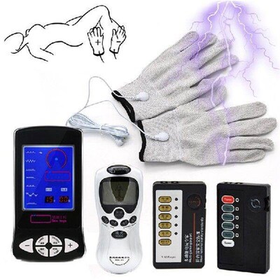 极速Electric ock Fiber Sarung Tangan ENlectro ock Pijat