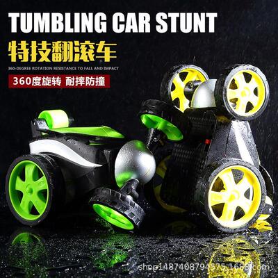 新品Wireless remomte control tumbling stunt car tipcart elec