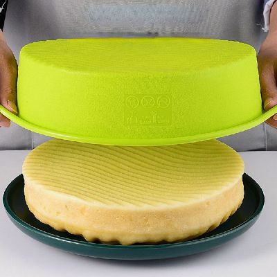 极速Round Lfarge Silicone Mould Baking Pan Pastry Muffin Cak