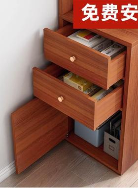 极速包安装白色书柜简约50落地置物B柜转角柜带门长30cm宽40厘米