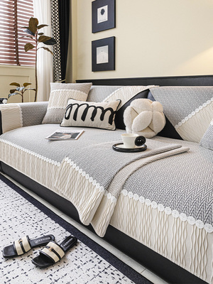 高级感沙发坐垫简约现代2025新款轻奢四季通用雪尼尔防滑沙发盖垫