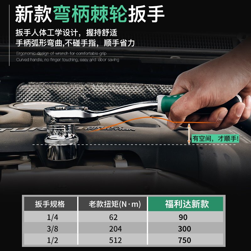 热销汽车修车工具套装套头扳手机轮D多功能万能套筒汽修加长型全