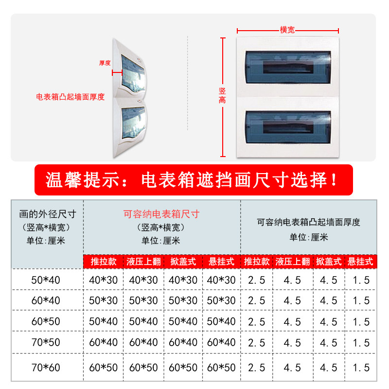 热销简约现代竖款电表箱装饰画可A推拉遮挡配电盒电闸开关客厅餐