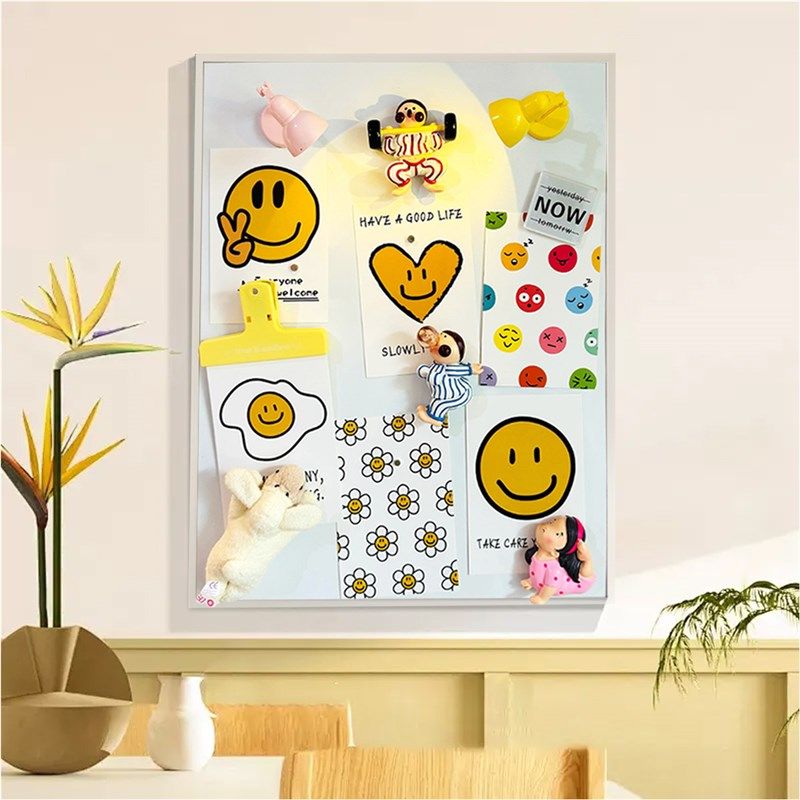 热销电表箱装饰画白板画冰箱贴磁吸艺术H笑脸竖版上掀开电源盒开