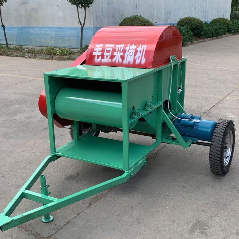两项电青毛豆采摘机 毛豆荚采摘机型号 农用小型鲜毛豆采摘机