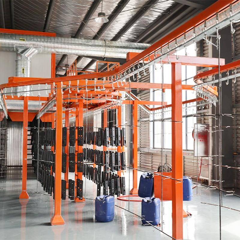 涂装喷涂流水械设备厂机家设打造金属电子门锁外壳静粉末涂电装流