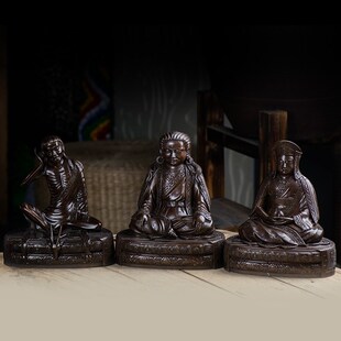 速发噶举派祖师 居家巴品摆件古铜8寸冈波日用玛尔巴尊者