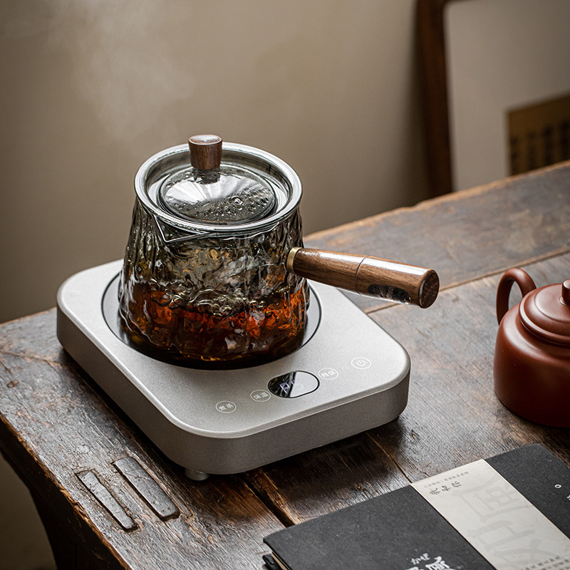 速发玻璃锤纹侧把壶电陶炉蒸煮茶壶套热烧水壶家用陶壶茶具煮器茶