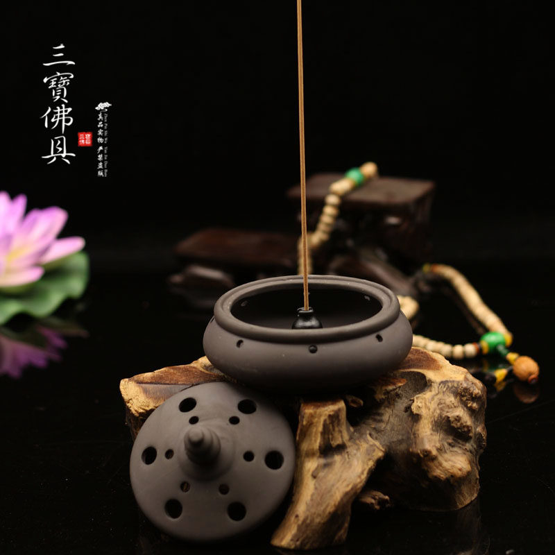 速发紫砂香炉 熏香炉 盘香炉檀香炉香薰炉供香炉居家香道摆件