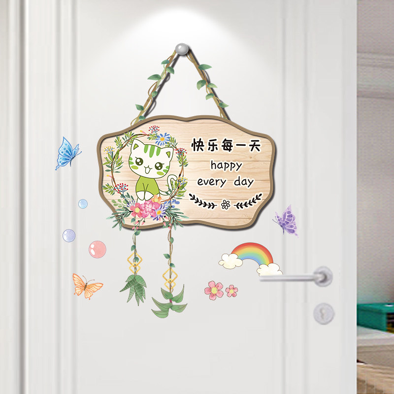 速发门贴翻新贴纸面馨房间墙温装饰大画案自粘墙贴图贴纸遮丑补洞