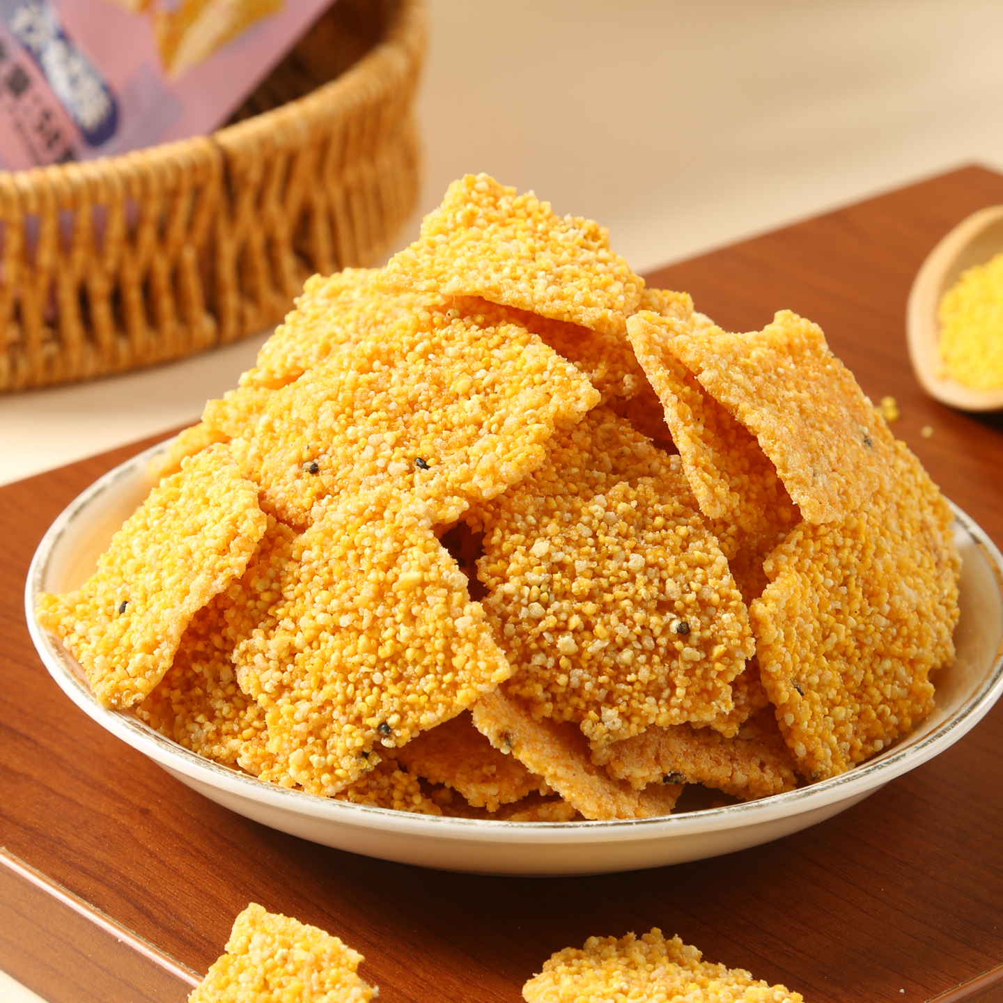 手工粗粮玉米锅巴58g*4袋非油炸小米小黄米解馋零食休闲食品