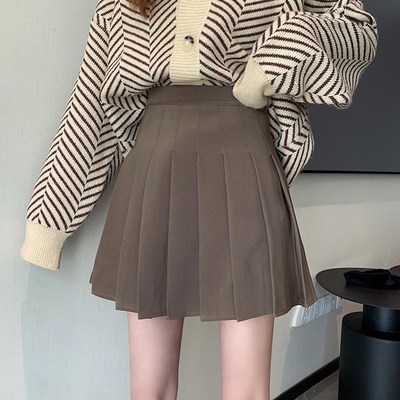 速发春秋高腰伞裙a字半身裙短024年新款包K百褶裙J臀超2裙设计感