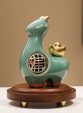 速发发洋财财件陶瓷羊工艺品新中式创意招摆柜面装饰酒桌开业大吉