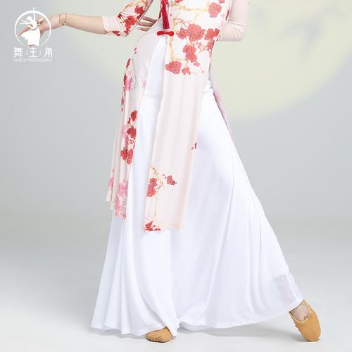 速发古典舞裤子阔腿裤双层舞纱水蹈练服飘逸汉功宽松身韵瑜