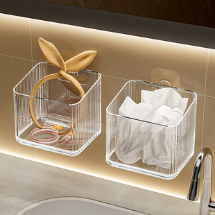 速发废弃洗脸巾收纳盒物挂式浴室卫生间洗漱台厕所棉柔巾面巾纸置