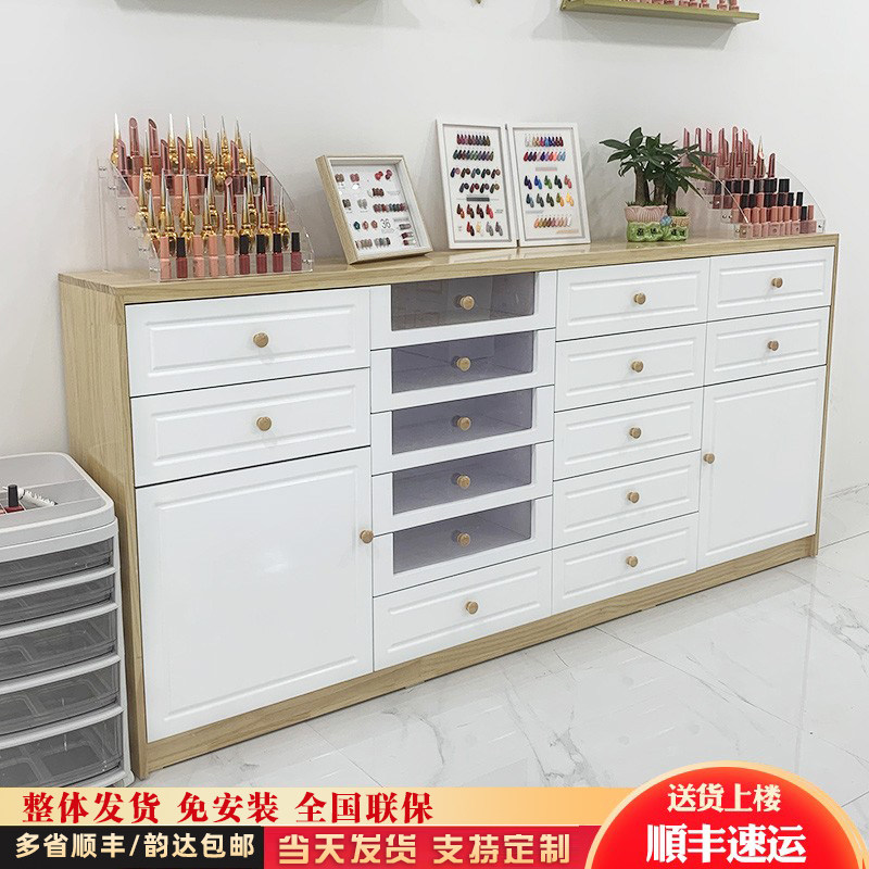速发美甲柜子展产柜示甲油收纳柜甲油胶储物柜美甲店指品落地柜墙