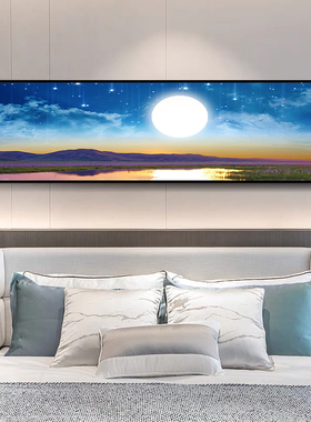 速发海边卧风装饰画馨头挂画室景大海主卧浪漫房间温床壁画