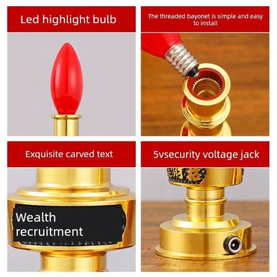 速发电烛灯财用祭拜铜合佛福永灯金前灯关公家神灯