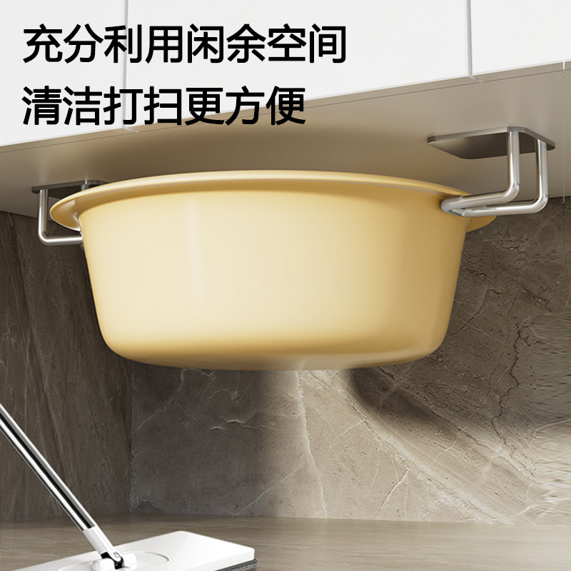 速发洗挂盆收纳架子浴放免打孔壁脸式厕所室脸盆挂钩神器