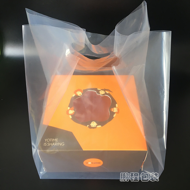 速发蛋糕包装膜料袋高压纯透明软塑披萨外卖盒餐盒打包袋方盒圆袋