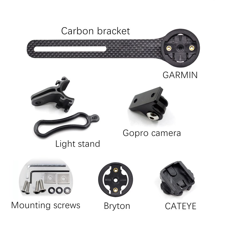 速发碳纤维一体破风车把码车支架公路佳行表适用百锐腾自明行者