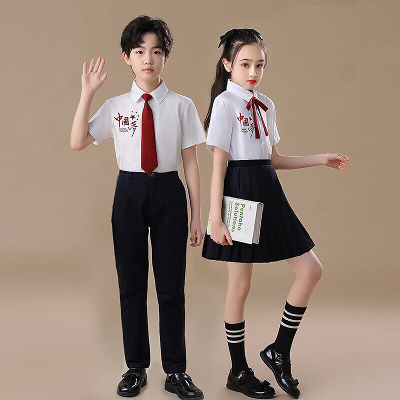 速发儿童合唱服演出服中小学表朗诵服装主持人礼服大合唱团生演服