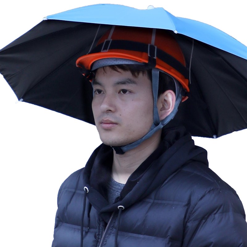 速发套在安全的上帽遮帽套在帽上的伞防遮晒帽工地防晒雨透气