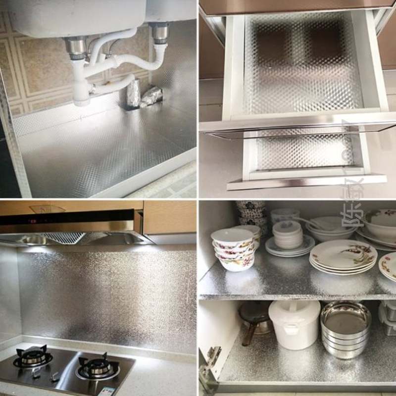 速发厨房沾油贴纸贴操作台不防油纸垫纸可裁剪墙壁纸墙风防潮灶台