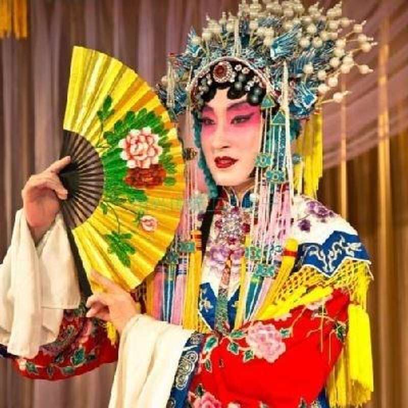 速发中花复古戏曲扇旦小生式子越剧戏曲用品贵妃醉酒小生扇子道具