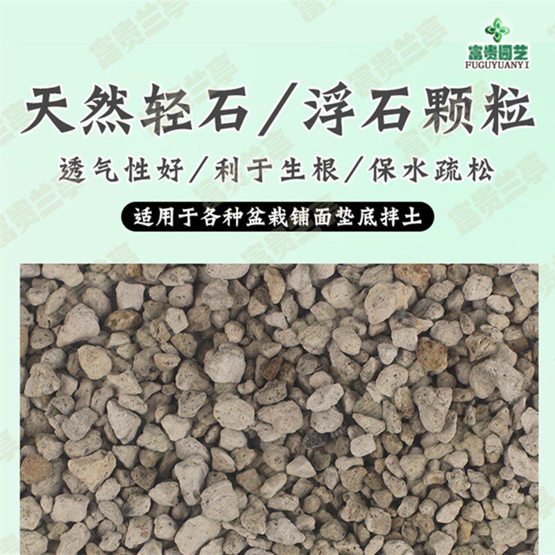 速发轻石浮石颗粒兰花兰日向石多肉君子水铺面垫底拌土石石族滤材
