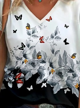 速发Wo FassioeT-Shirts Sumr Short e ve Casu ph Butte