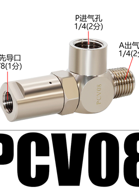 气动快插逆止阀PCV08空气诱导止回阀PCV06 PCV10F气控单向阀PCV15