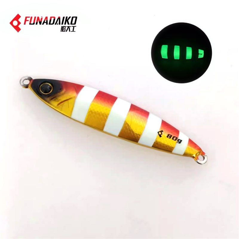 船大工 112飘落钨钢铁板 慢摇铁板饵路亚饵夜光船钓刀鲅 翘嘴鲈鱼