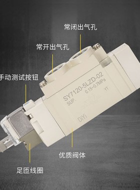 电磁阀SY5120-5loz-01电磁控制阀5220/5320-3/4/6线圈5LZD24