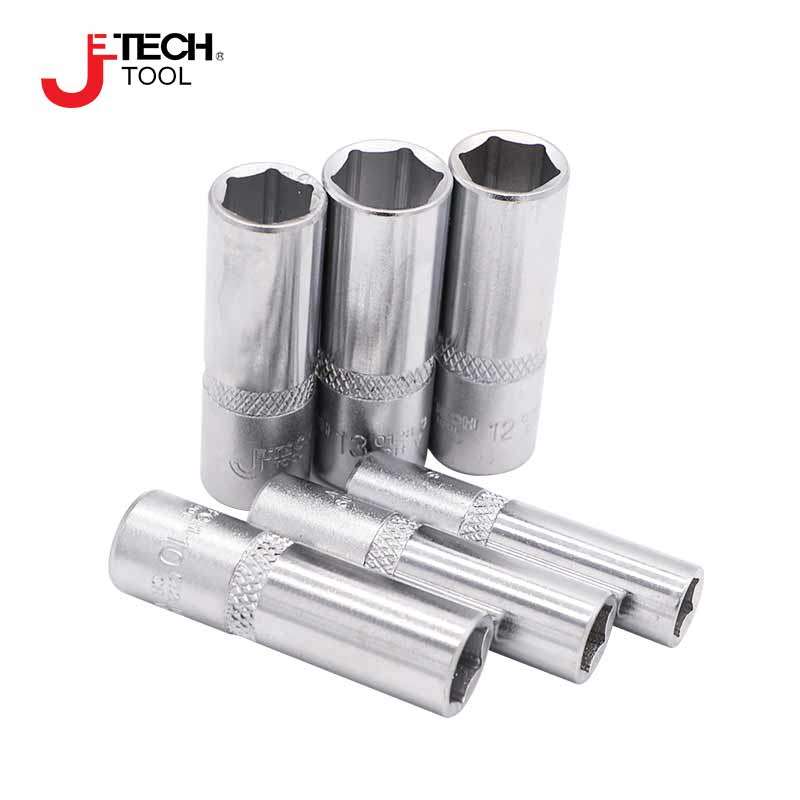 JTECH捷科3/8系列六角公制长套筒/10mm加长/汽修中飞中棘轮套筒管