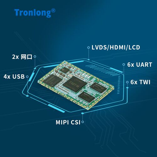 创龙全志T507-H工业核心板 全国产 四核A53 ARM 1.4GHz 4K编解码