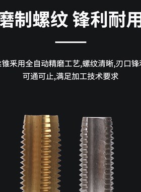 江宇镀钛直槽螺丝攻高速网HSS全磨制螺纹机用螺丝攻M2-M30