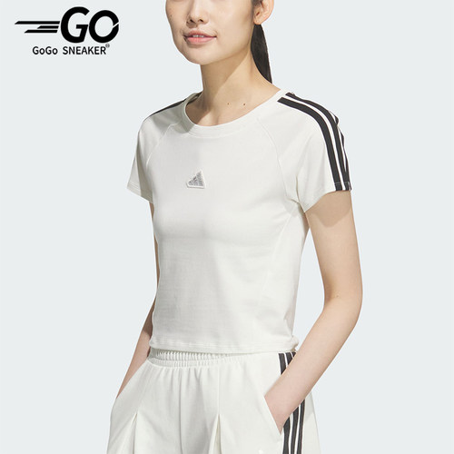 Adidas/阿迪达斯正品ANCE T-SHIRT女士运动圆领短款短袖T恤KS0276