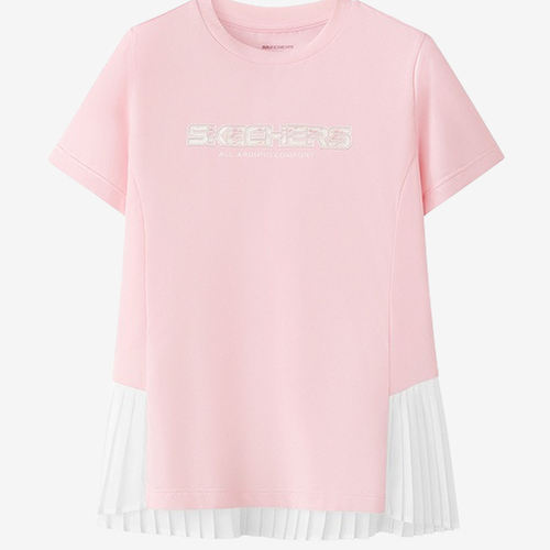 Skechers斯凯奇正品儿童款透湿吸湿套头舒适T恤P226G012-008K