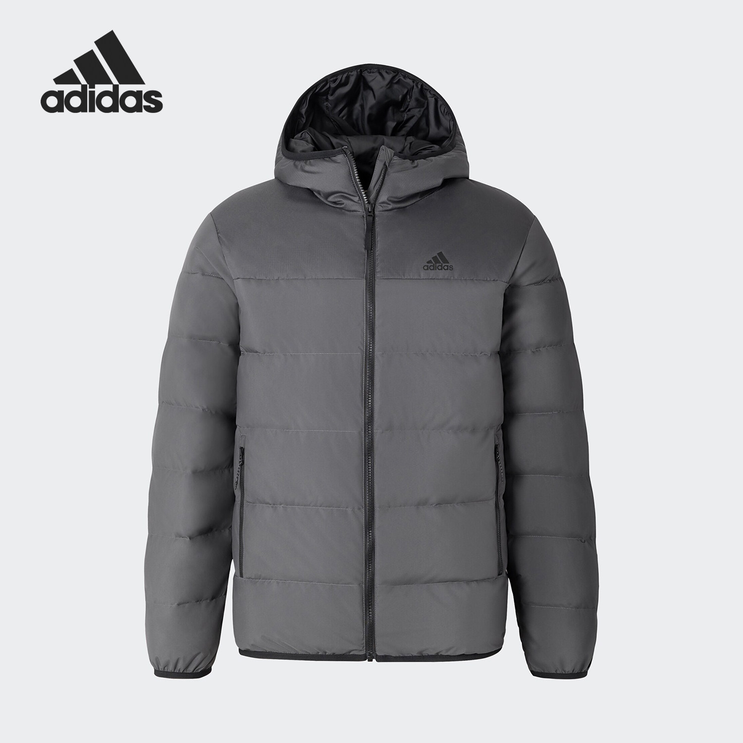 Adidas/阿迪达斯正品新款男士保暖运动休闲连帽羽绒服JW6776