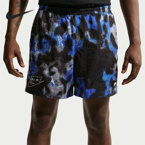 Nike/耐克正品Air梭织短裤新款男水晶蓝经典黑色短裤IF1311-452