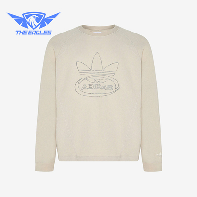 Adidas/阿迪达斯正品三叶草男士宽松圆领套头长袖T恤LE8834