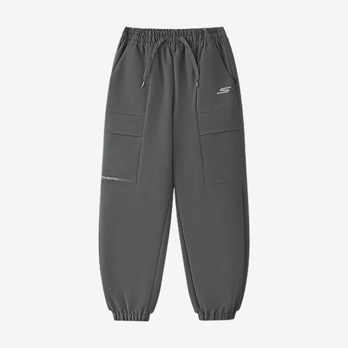 Skechers斯凯奇正品儿童款宽松中腰系带舒适休闲裤P426B013-013P