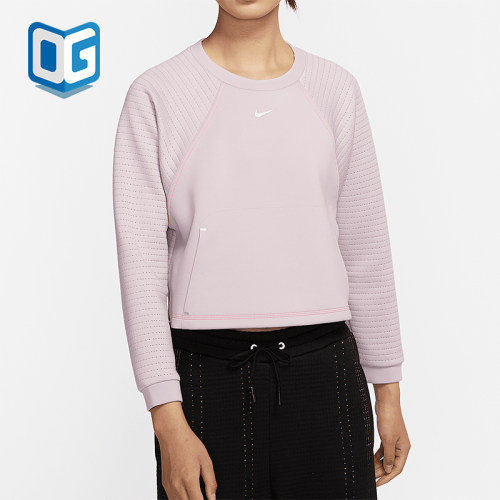 Nike/耐克正品PRO LUXE女士针织圆领训练休闲卫衣CU5746-516