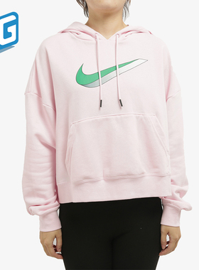 Nike/耐克正品秋季女士短款立体logo印花时尚套头卫衣CU5109-663